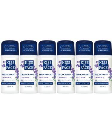 Kiss My Face Liquid Rock Roll-On Deodorant Lavender Aluminum Chloralhydrate Free Deodorant For Women And Men With Added Willow Bark And Mineral Crystal Salts 3 Oz Roll On 6 Pack