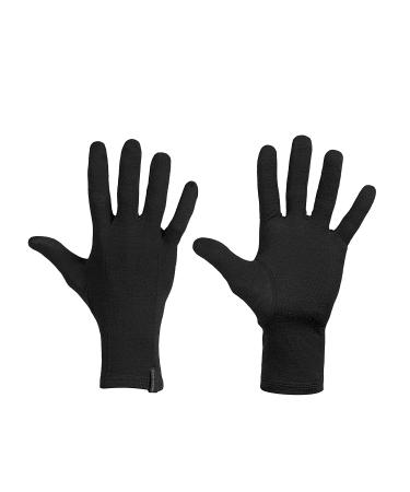 Icebreaker Merino 200 Oasis Merino Wool Glove Liners, Unisex, Adult, Small, Black - Light Gloves for Men, Women for Added Warmth in Winter Conditions - Comfortable Liner Gloves for Skiing, Hiking