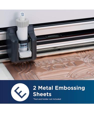Brother ScanNCut Embossing Brass Metal Sheets - 2 Pieces for Custom Cards & Home Decor - Buy Online on GoSupps.com