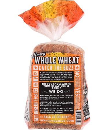 Inked Organics Honey Whole Wheat Organic Bread - 27 Ounce - Buy Online on GoSupps.com