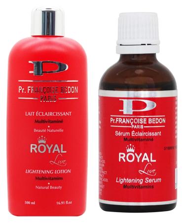 Pr.Francoise Royal Lightening Body Lotion 500ml | Royal Lightening Serum 50ml | Perfect skin lightener - Buy Online on GoSupps.com