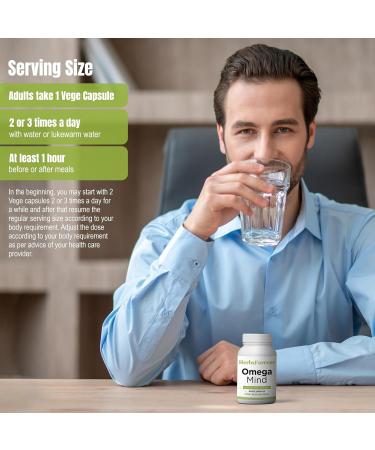 Herbsforever Omega Mind - Support Brain Function Cognitive Memory Mental Clearity |Consentration with Bacopa Ashwagandha Mucuna 10 Ayurvedic Herb Extracts|90 Veg Capsules|800 mg - Buy Online on GoSupps.com
