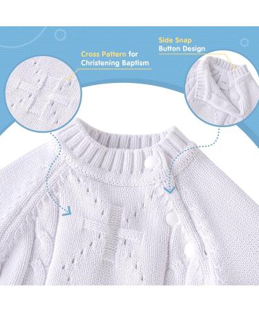 Boys White Baptism Onesie | Baby Boy Romper for Christening | Linen Summer/Fall/Winter Outfit | Newborn Coming Home Jumpsuit | 0-18 Months | 0-3 Months White-307 - Buy Online on GoSupps.com