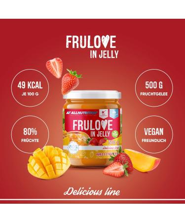 Frulove Sugar-Free Jam - Low Carb Mango & Strawberry Jelly (500g) | 80% Fruit Spread Vegan-Friendly International Shipping - Buy Online on GoSupps.com