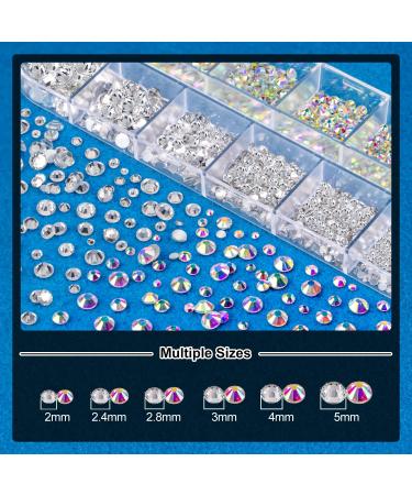 Nail Art Rhinestone Glue Gel Kit with 2 Boxes of Flatback Gems - 15ml Rhinestone Gel Glue + Colorful Gems & Glass Crystals - UV/LED Required - Includes Pickup Tools - Buy Online on GoSupps.com