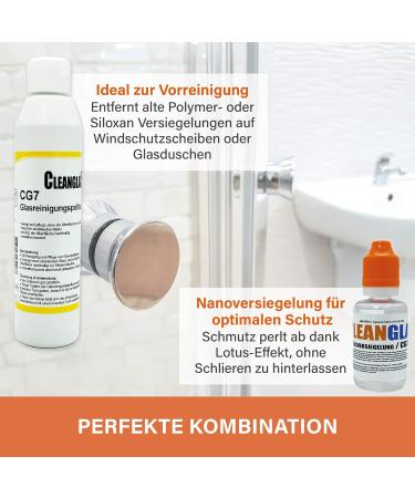 Cleanglas CG7 - Scratch-Free Glass Cleaner & Polish | 250ml - Perfect for Shower Cabins & Streak-Free Shine - Buy Online on GoSupps.com