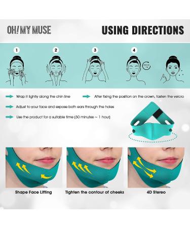 Double Chin Reducer & V Line Face Lift Mask by Ohmymuse - Orange - Buy Online on GoSupps.com