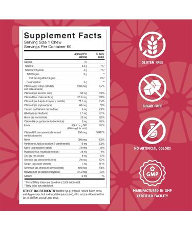 Celebrate Vitamins Bariatric Multivitamin Soft Chews - Essential Vitamins & Minerals Sugar & Gluten Free - Gastric Bypass & Sleeve Gastrectomy Supplement - Cherry (60ct) Very Cherry 60 Count (Pack of 1) - Buy Online on GoSupps.com