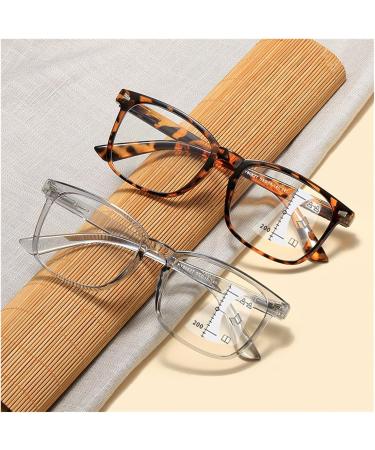 Premium Asymptotic Multifocus Reading Glasses for Men - High-Resolution Anti-Blue Light Tortoiseshell Frame - Ideal for Middle-Aged and Seniors - Buy Online on GoSupps.com