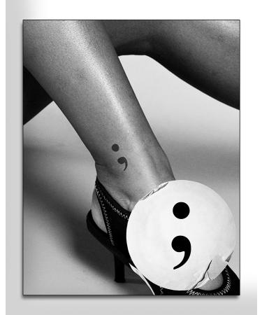 Inkbox Temporary Tattoos  Semi-Permanent Tattoo  One Premium Easy Long Lasting  Water-Resistant Temp Tattoo with For Now Ink - Lasts 1-2 Weeks  Love Tattoo  2 x 2 in  Semicolon