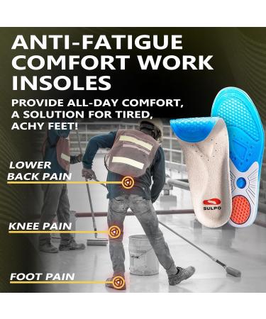 Sulpo Insoles for Plantar Fasciitis & Heel Spur - Silicone Shoe Inserts for Men & Women | Comfort for Sports Office Hiking - Size 44-45 EU / 9-11 UK - Buy Online on GoSupps.com
