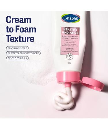 Cetaphil Healthy Radiance Face Wash 100g Brightness Reveal Creamy Cleanser For Uneven Skin Tone With GentleBright Technology + Niacinamide Facial Cleanser - Buy Online on GoSupps.com