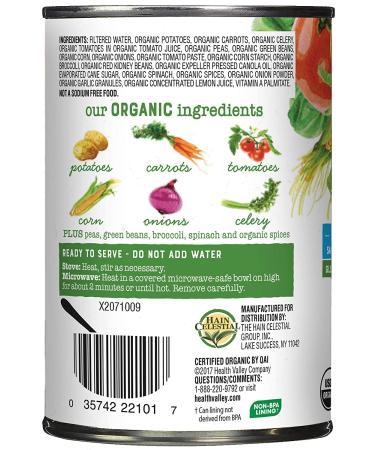 Health Valley Organic No Salt Added Vegetable Soup, 15 oz - Pack of 12 | Healthy eCommerce - Buy Online on GoSupps.com