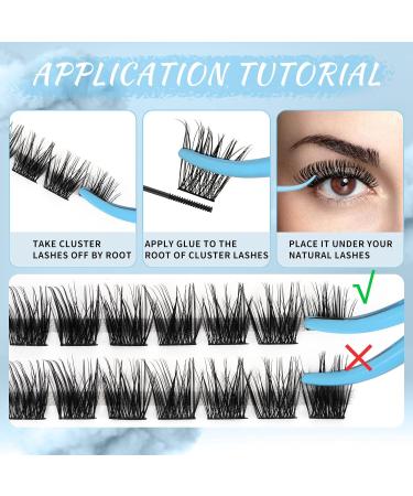84 Pcs Cluster Lashes Eyelash Extensions DIY Thin Band C-Mix 8-16mm - Buy Online on GoSupps.com
