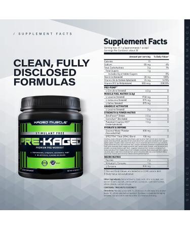 Kaged Muscle Stimulant Free Pre-Kaged Cherry Bomb Pre-Workout | 20 Servings | Men & Women | Increased Strength Formula - Buy Online on GoSupps.com