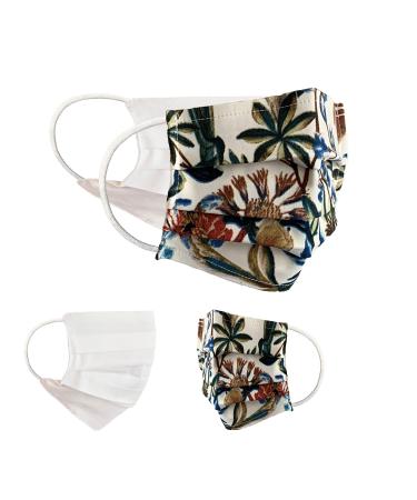 BAF Community Masks 2 via Pack Set Unisex makeshift mask Wendbar Mundschafts Mund and nose protection turning mask with motif cotton BCI washable 1 piece (2-pack) FlowerPower-24