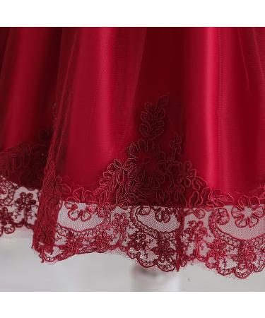 NNJXD Baby Girls Flower Princess Birthday Party Dress 648 Red-a | Size 4-5 Years - Buy Online on GoSupps.com
