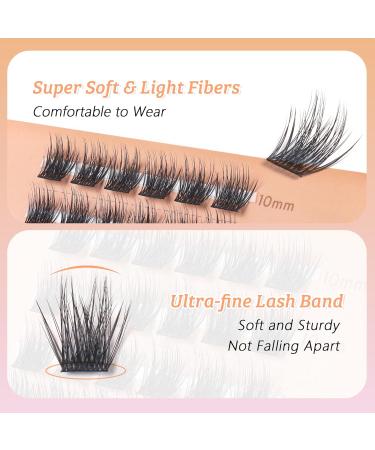 Buy Lash Clusters - Volume DIY Eyelash Extensions Wispy Individual False Lashes Soft & Reusable 10-12-14mm - Buy Online on GoSupps.com