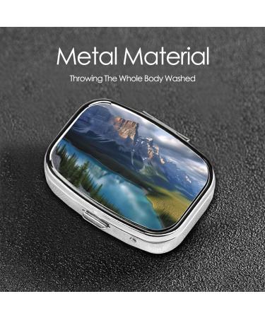 Banff National Park Printed Square Pill Box - Portable Travel Medicine Organizer | Shop Internationally - Buy Online on GoSupps.com