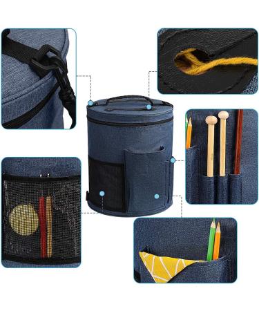 SumDirect Knitting Bag - Portable Yarn Organizer Tote for Knitting and Crochet - Blue - Buy Online on GoSupps.com