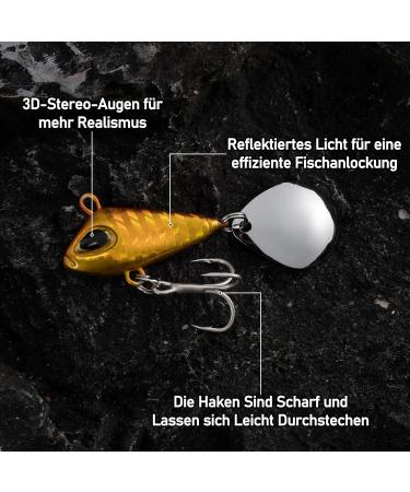 Dr.Fish Jig Spinner 6g/10g/22g - Versatile Spintail Jig for Pike Zander & Trout | Freshwater & Saltwater Fishing Lures in Various Colors - Buy Online on GoSupps.com