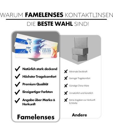 Bella 1-Day Colored Contact Lenses Hazel Honey - Natural Hazelnut Brown for Dark Eyes - Dioptria -0.00 - Daily Use - 10x Pack - Buy Online on GoSupps.com