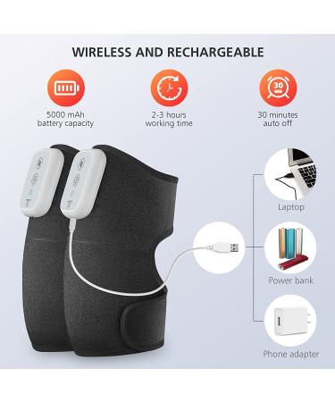 Comfier Cordless Knee Massager Heating Pad - Electric Heated Knee Brace for Pain Relief - Buy Online on GoSupps.com