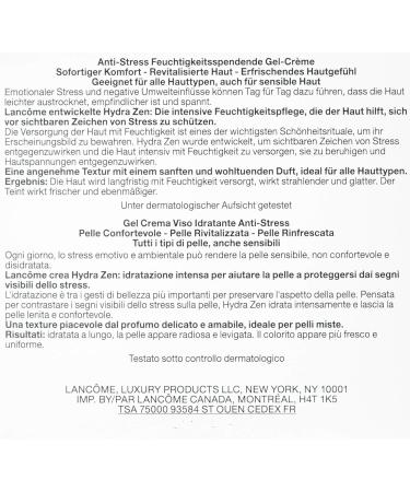 Lanc me Hydra Zen Anti-Stress Moisturising Cream-Gel 50ml - Hydrate & Soothe Skin | International Shipping - Buy Online on GoSupps.com