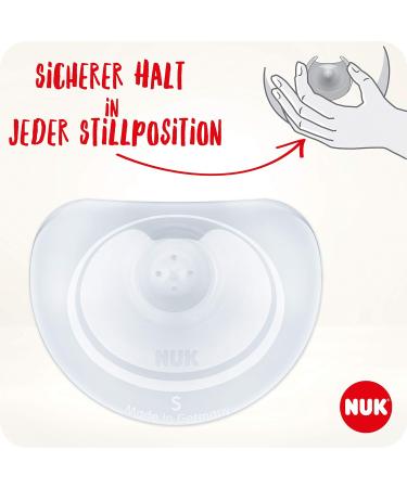 NUK Nursing Shield | Nipple Shield for Breastfeeding | Protects Against Sore Nipples | Thin Silicone Size S (16mm) | 2 Pack - Buy Online on GoSupps.com