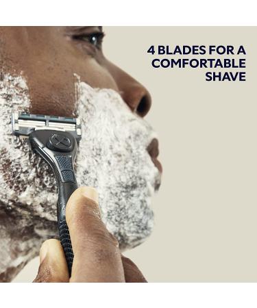 Dollar Shave Club 4-Blade Razor Starter Set - All-Terrain Shaving with Optimal Blade Spacing - 1 Handle, 2 Cartridges - Buy Online on GoSupps.com