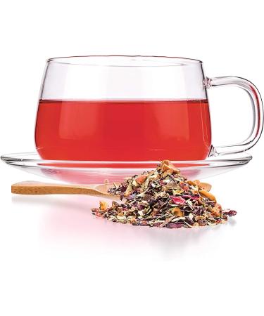 Tealyra Senna Quick Cleanse Detox Blend Tea - Hibiscus, Rosehip, Pomegranate - Herbal Fruity Loose Leaf Tea - 4oz (112g) - Caffeine-Free - Buy Online on GoSupps.com