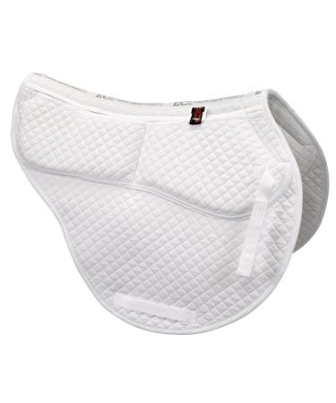 ECP Equine Comfort Products All Purpose Contoured Correction Saddle Pad with Adjustable Memory Foam White