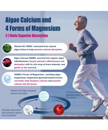 NEVISS Vitamin D3 5000IU + K2 (MK-7) 120mcg + Calcium Supplement 600mg Algae Calcium Magnesium 2:1 - Buy Online on GoSupps.com