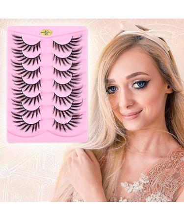 7 Pairs 17MM Fox Eye Lashes - Wispy Fluffy Cat Eye Strip Lashes | Lightweight Volume Fake Eyelash Extensions for Natural Look - AD05 - Buy Online on GoSupps.com