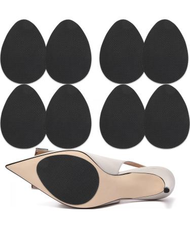 Shoe Grips on Bottom of Shoes  Non Slip Shoe Pads  Shoe Sole Protector  Shoe Traction Pads  Anti Slip Shoe Grip for High Heels (4 Pairs  8PCS  Black) Black- 4 Pairs