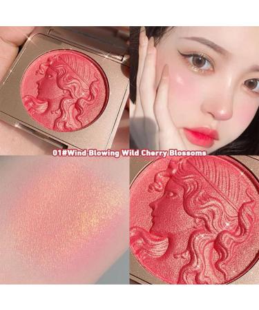 Embossed Girl Blush for Cheeks embossed smooth powder blush palette for cheeks multi-purpose smooth lasting blush palette Matte Face Powder Blush Palette for All Skins (Cherry) - Buy Online on GoSupps.com