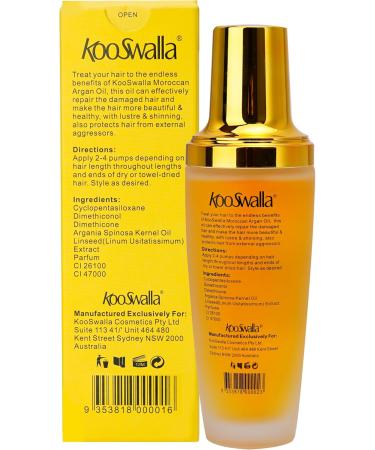 KoosWalla SVADiA Moroccan Argan Oil Serum 100ml Restore and Revitalize AntiFrizz Moisturizing Vegan & Cruelty Free - Buy Online on GoSupps.com