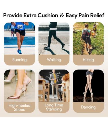 4 Pairs Metatarsal Pads with Gel Foot Cushions for Sesamoiditis Morton s Neuroma Metatarsalgia Diabetic Foot Care (Beige & Black Small - Buy Online on GoSupps.com