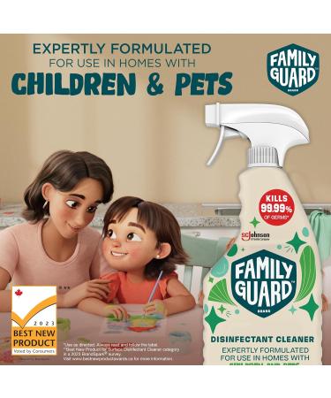 Family Guard Disinfectant Spray Trigger & Multi-Surface Cleaner Cleaning Spray Expertly Formulated for Use In Homes with Children & Pets Fresh Scent 946mL (Pack of 1) Fresh 946 ml (Pack of 1) - Buy Online on GoSupps.com