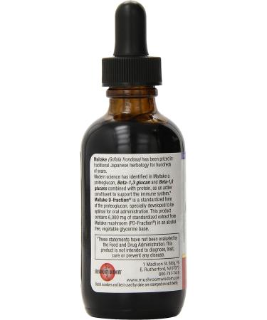 Mushroom Wisdom Maitake D Fraction Pro 4X 2.02 Fl Oz - Immune Support Supplement - Buy Online on GoSupps.com