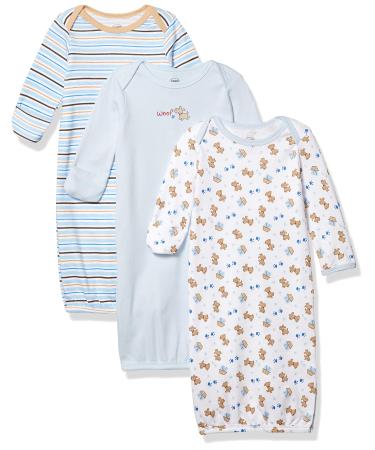Luvable Friends Baby Girls' Nightgown 0-6 Months Blue