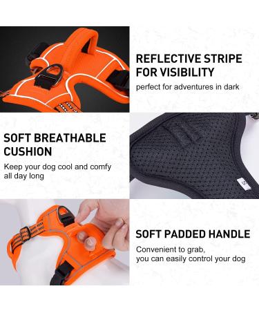 Buy Reflective Dog Harness for Large Dogs | Anti-Train Breathable & Comfortable - Buy Online on GoSupps.com
