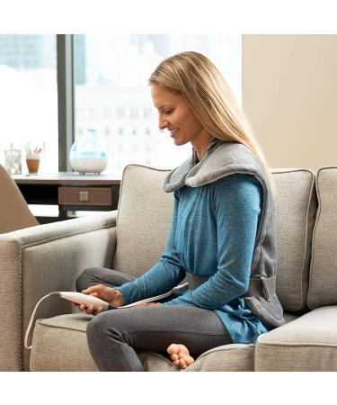 Pure Enrichment PureRelief XL Heating Pad for Back & Neck - Heat Therapy for Muscle Pain, Cramps, and Sore Muscles - 4 Heat Settings - Auto Shut-Off - Gray - Buy Online on GoSupps.com