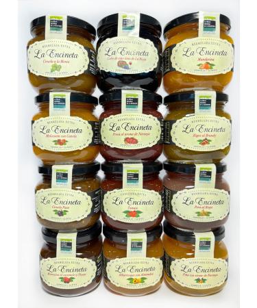 Homemade jams. LOT Assortment of 12 jams. Homemade jams. Gourmet jams. Small jams. Ideal as a gift gourmet jams. 235 gram jars.