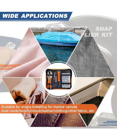 Snap Pliers for Metal Snaps  Heavy Duty Snap Fastener Tool Kit with 3 Dies& 60-Set Stainless Steel 15mm Snaps  for Boat Cover/Tarp/Marine Canvas/Leather Snaps Installation/Replacement-by MinliGUY - Buy Online on GoSupps.com