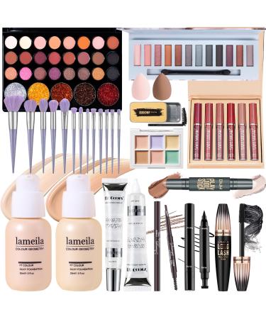 Makeup Set Makeup Kit Makeup Present Set For Women Girls Teens Full Face Makeup Set For Women Girls Teens Multipurpose Makeup Sets Beginners and Professionals Alike Set A