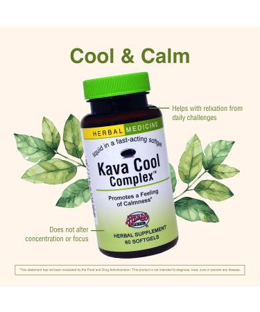 Herbs Etc. Kava Calm Complex - Herbal Supplement to Support Natural Relaxation - Supports Restful Sleep - Nerve Soothing Supplement - 60 Softgels (60 Servings) - Buy Online on GoSupps.com