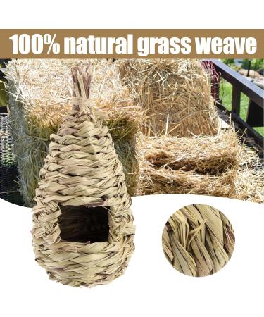 Jodsen 3 Pcs Bird Nest Hummingbird House for Outside Hanging Roosting Pouches Birds Grass Hanging Wren Finch Song Birds Nesting Hand Woven Nesting Boxes for Garden Decoration 24x10.5 cm - Buy Online on GoSupps.com
