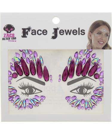 Zac's Alter Ego Crystal Stone Face Gems - Purple Ab Crystal Body Art for Summer Festivals - International Shipping - Buy Online on GoSupps.com