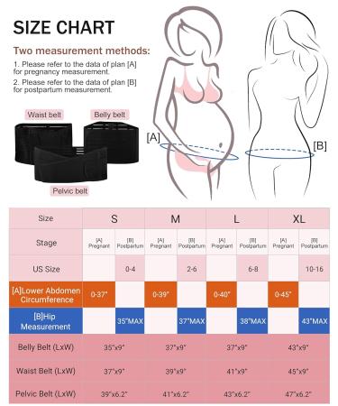 OKPOW 3 in 1 Postpartum Belly Wrap | Postpartum Belt Band for Women | Waist Pelvis Shapewear & Body Shaper | Postnatal C-Section Recovery Corset | Black, One Size - Buy Online on GoSupps.com